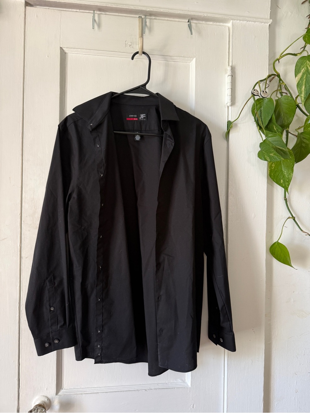 jf j.ferrar Black Lightweight Button-Up Shirt Jacket size M